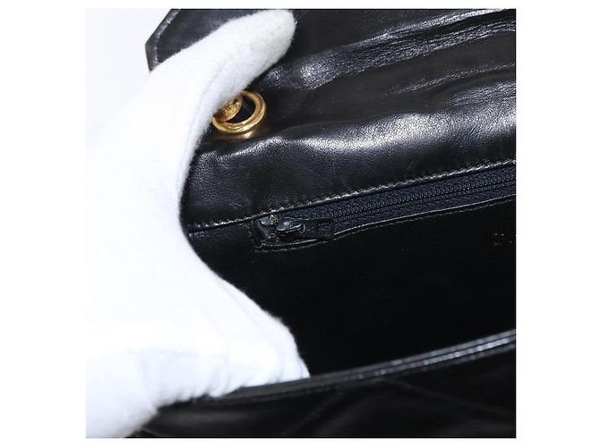 CHANEL Matelassierte Schultertasche aus Lammleder Braun Gold CC Auth BA8409 Golden - Ansicht 21