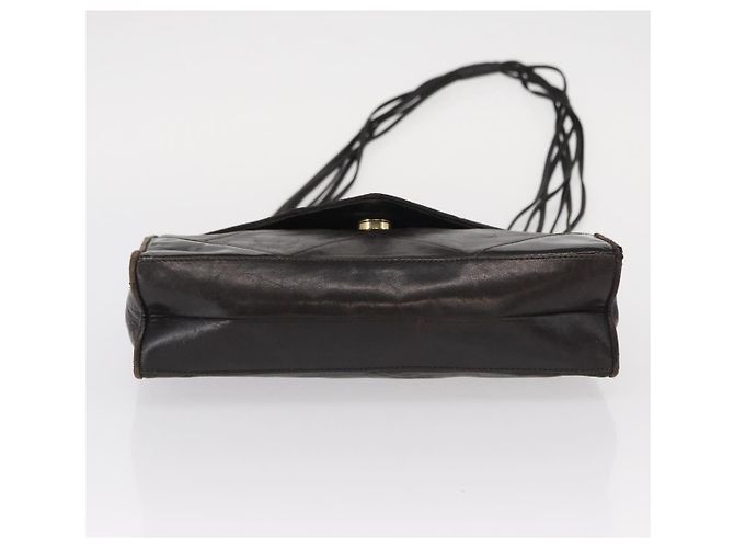 CHANEL Matelassierte Schultertasche aus Lammleder Braun Gold CC Auth BA8409 Golden - Ansicht 5