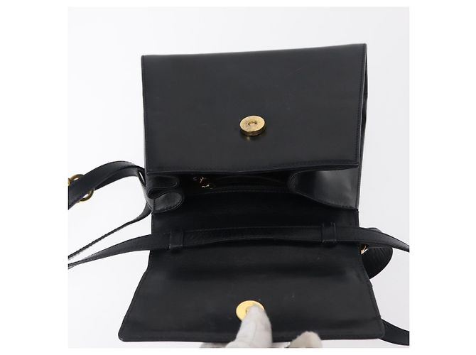 Borsa a mano in pelle Salvatore Ferragamo Vala 2 in 1 Blu Navy Oro Auth 154340 - vista 19