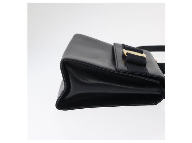 Borsa a mano in pelle Salvatore Ferragamo Vala 2 in 1 Blu Navy Oro Auth 154340 - vista 3