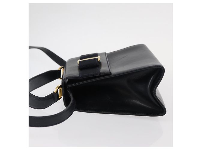 Borsa a mano in pelle Salvatore Ferragamo Vala 2 in 1 Blu Navy Oro Auth 154340 - vista 4