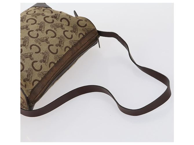 Céline Borsa a Spalla CELINE Macadam Canvas C Sulky 2 Set Beige Blu Navy Auth bs31056 - vista 13