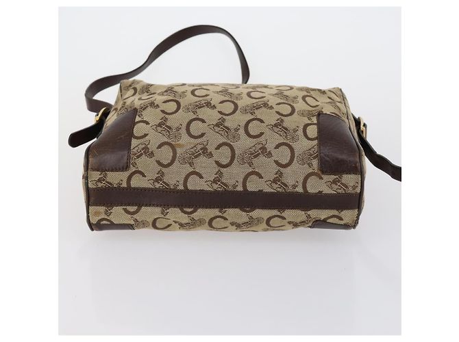 Céline Borsa a Spalla CELINE Macadam Canvas C Sulky 2 Set Beige Blu Navy Auth bs31056 - vista 15