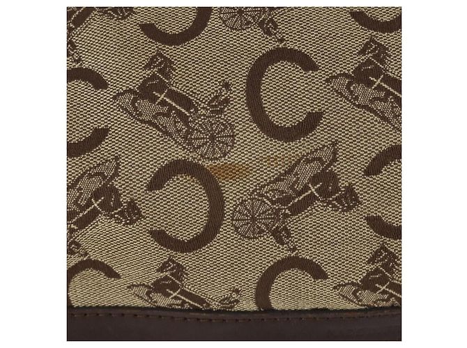 Céline Borsa a Spalla CELINE Macadam Canvas C Sulky 2 Set Beige Blu Navy Auth bs31056 - vista 16