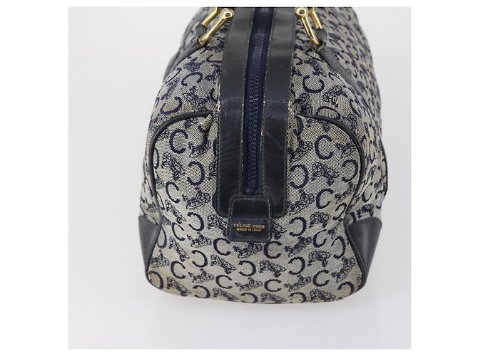 Céline Borsa a Spalla CELINE Macadam Canvas C Sulky 2 Set Beige Blu Navy Auth bs31056 - vista 4
