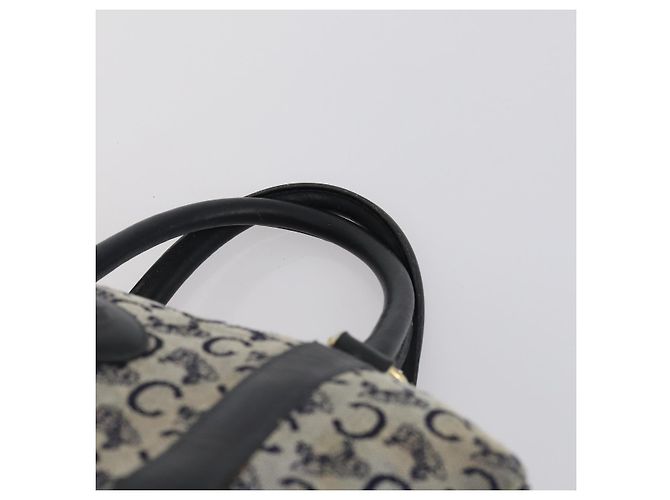 Céline Borsa a Spalla CELINE Macadam Canvas C Sulky 2 Set Beige Blu Navy Auth bs31056 - vista 6