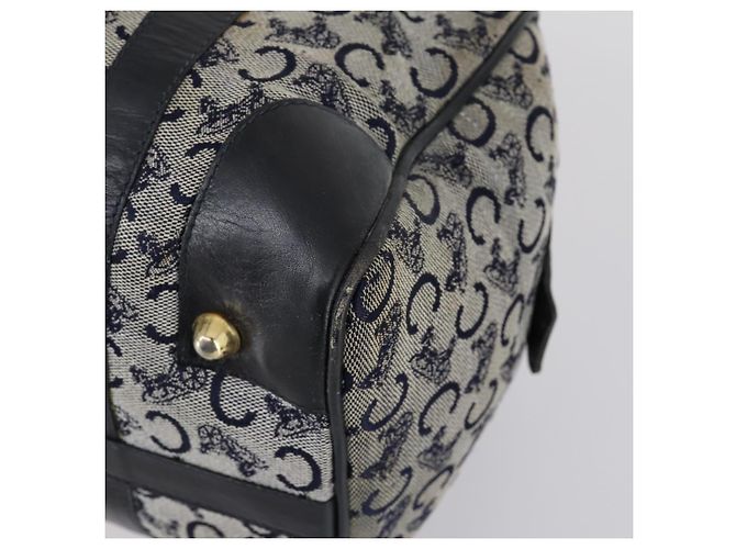 Céline Borsa a Spalla CELINE Macadam Canvas C Sulky 2 Set Beige Blu Navy Auth bs31056 - vista 8