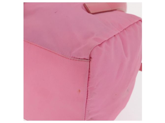 PRADA Borsa a mano in nylon rosa argento Auth 154369 - vista 16
