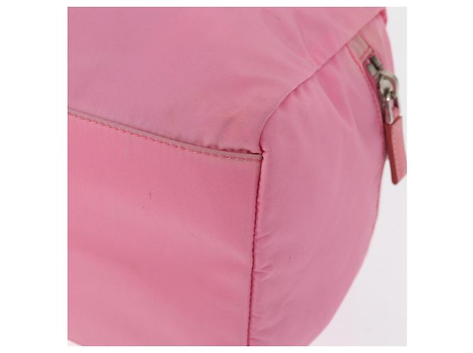 PRADA Borsa a mano in nylon rosa argento Auth 154369 - vista 18