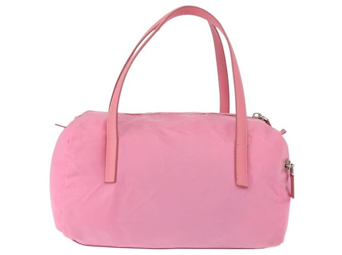 PRADA Borsa a mano in nylon rosa argento Auth 154369 - vista 2