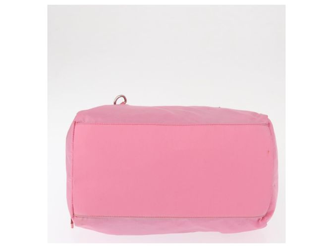 PRADA Borsa a mano in nylon rosa argento Auth 154369 - vista 6