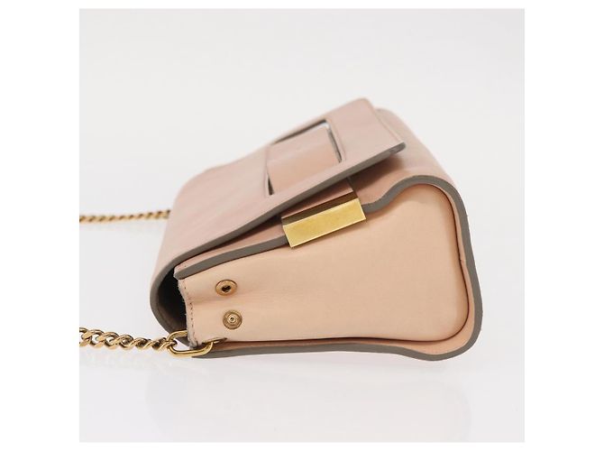 Chloé Borsa a spalla in pelle Chloe con catena rosa oro Auth BA8401 D'oro - vista 4