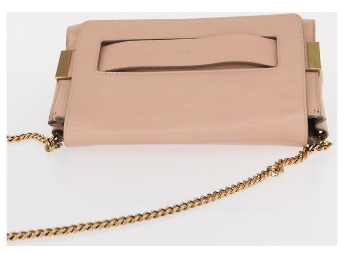 Chloé Borsa a spalla in pelle Chloe con catena rosa oro Auth BA8401 D'oro - vista 6