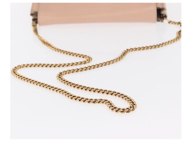 Chloé Borsa a spalla in pelle Chloe con catena rosa oro Auth BA8401 D'oro - vista 7