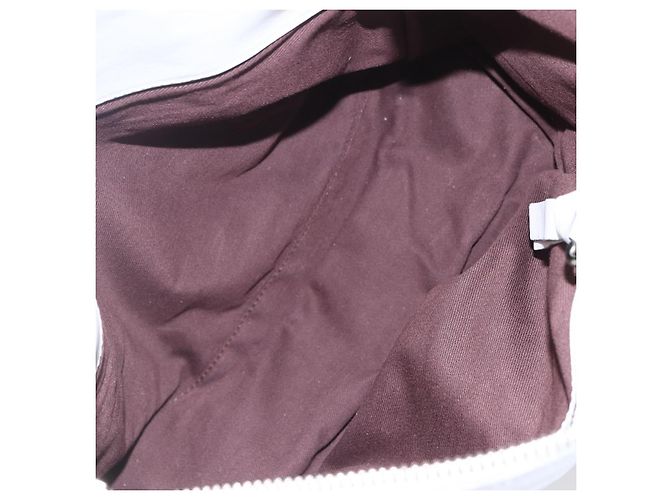 Chloé Chloe Schultertasche Leder 2-in-1 Weiß Silber Authentisch ka340 - Ansicht 11
