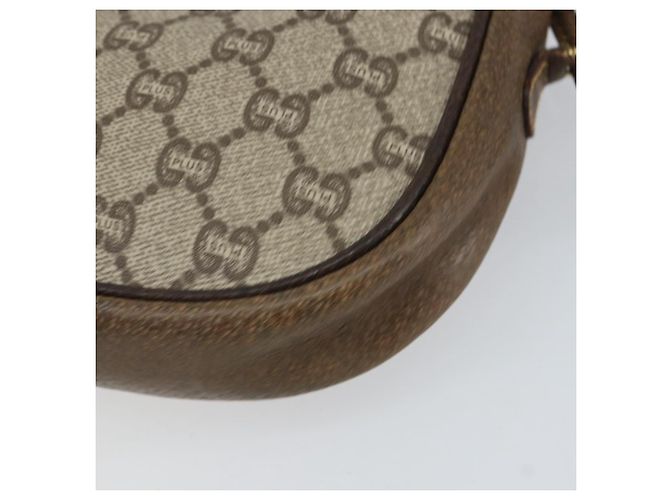 Borsa a spalla GUCCI GG Plus Supreme PVC Beige Oro Auth ep12104 D'oro - vista 15