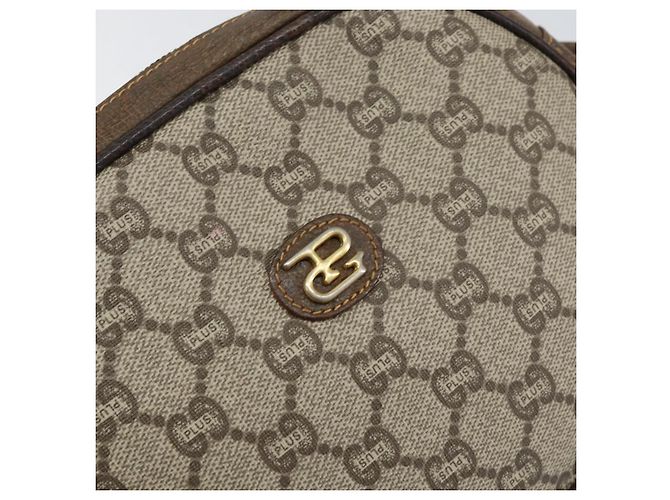 Borsa a spalla GUCCI GG Plus Supreme PVC Beige Oro Auth ep12104 D'oro - vista 17
