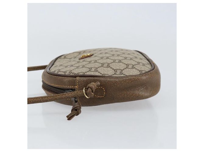 Borsa a spalla GUCCI GG Plus Supreme PVC Beige Oro Auth ep12104 D'oro - vista 4