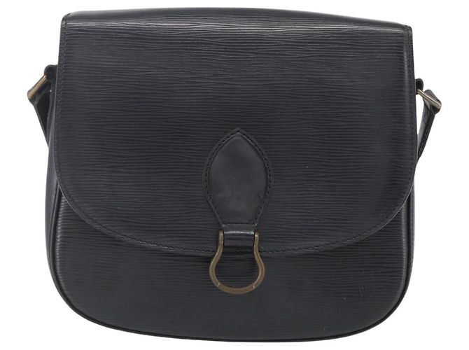 LOUIS VUITTON Borsa a Spalla Epi Saint Cloud GM Nera M52192 LV Auth BA8327 Nero - vista 13