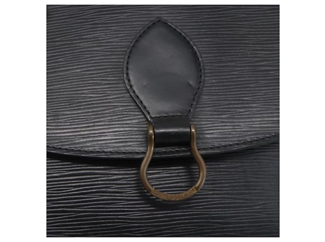 LOUIS VUITTON Borsa a Spalla Epi Saint Cloud GM Nera M52192 LV Auth BA8327 Nero - vista 18