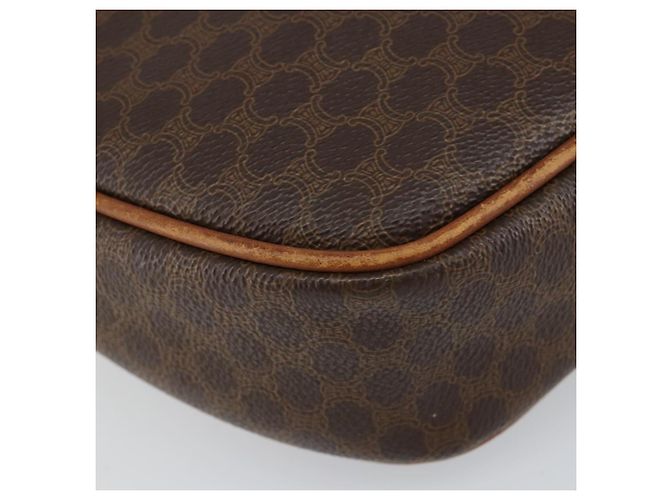 Céline Borsa a Spalla in Tela Macadam CELINE in Pelle PVC Marrone Oro Auth 148688 D'oro - vista 14