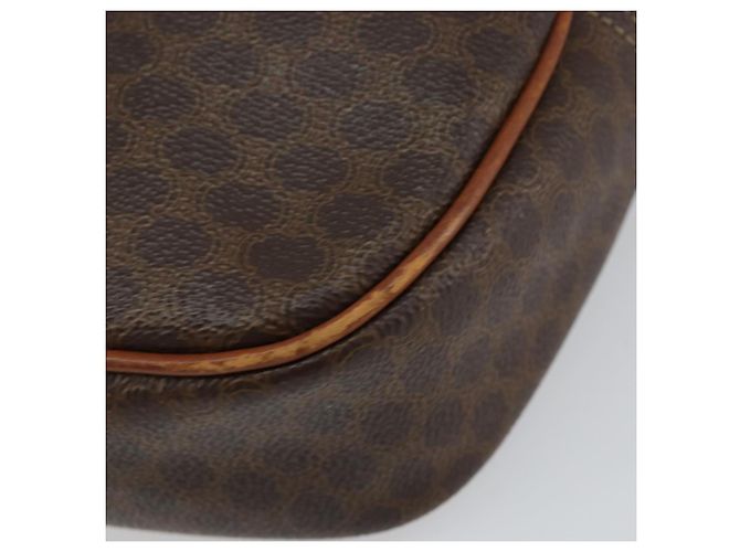 Céline Borsa a Spalla in Tela Macadam CELINE in Pelle PVC Marrone Oro Auth 148688 D'oro - vista 15