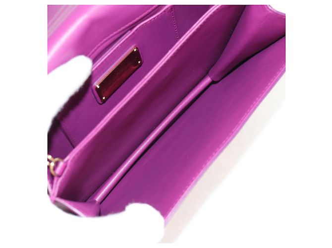 Borsa a spalla a catena Salvatore Ferragamo in pelle viola e oro Auth 152688V D'oro Porpora - vista 10