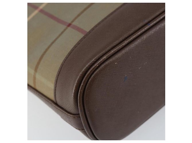 Autre Marque Borsa a Spalla Burberrys Nova Check in Tela Beige Oro Auth ka353 D'oro - vista 14