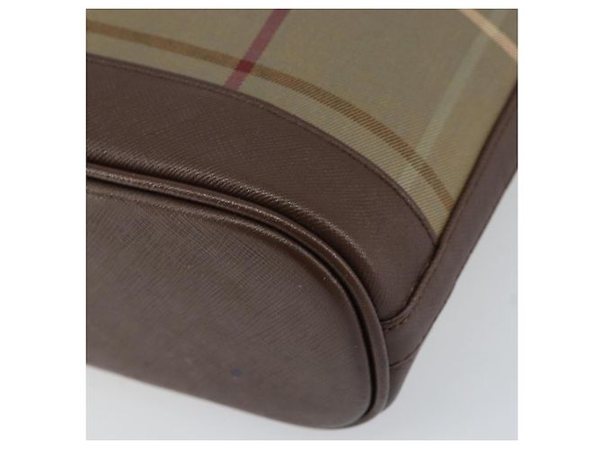 Autre Marque Borsa a Spalla Burberrys Nova Check in Tela Beige Oro Auth ka353 D'oro - vista 15