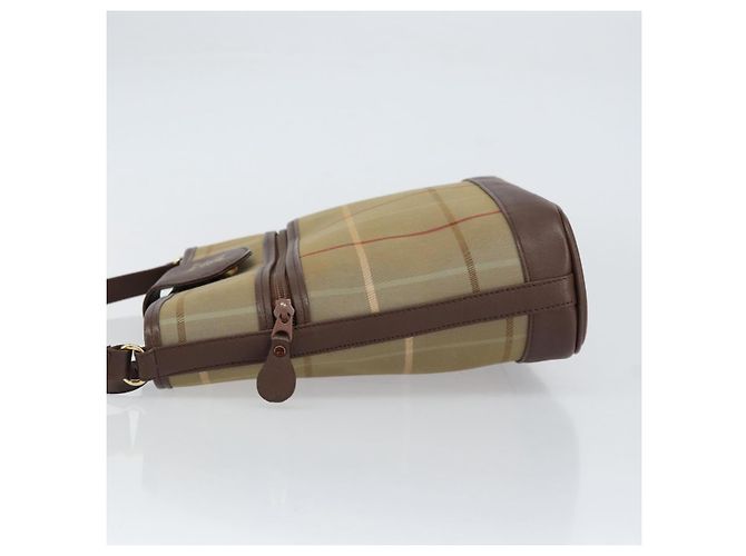 Autre Marque Borsa a Spalla Burberrys Nova Check in Tela Beige Oro Auth ka353 D'oro - vista 4