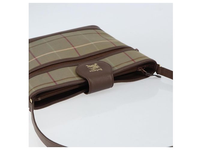 Autre Marque Borsa a Spalla Burberrys Nova Check in Tela Beige Oro Auth ka353 D'oro - vista 6
