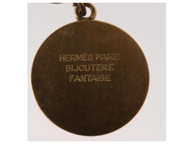 Hermès HERMES Charm Metallo Pelle 3 Set Rosso Oro Argento Auth bs30857 D'oro - vista 15