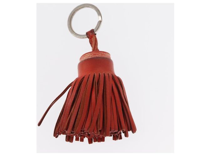 Hermès HERMES Charm Metallo Pelle 3 Set Rosso Oro Argento Auth bs30857 D'oro - vista 2
