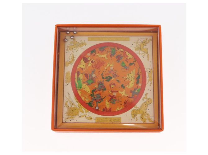 Hermès HERMES Charm Metallo Pelle 3 Set Rosso Oro Argento Auth bs30857 D'oro - vista 6