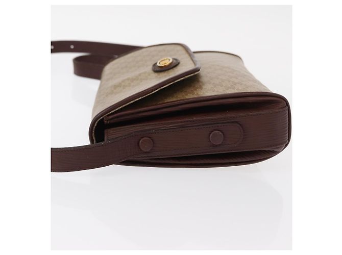 Céline Borsa a Spalla in Tela Macadam CELINE PVC Beige Oro Auth 153901 D'oro - vista 4