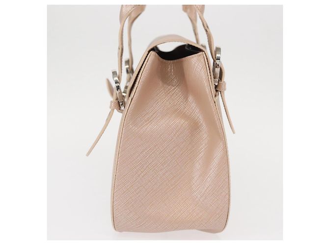 Sac à bandoulière Gancini en cuir rose argenté Salvatore Ferragamo Auth ka356 - vista 3