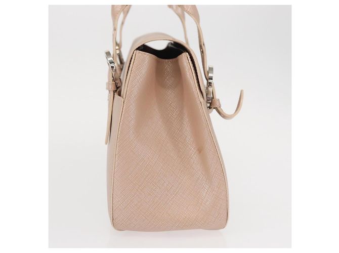 Sac à bandoulière Gancini en cuir rose argenté Salvatore Ferragamo Auth ka356 - vista 4