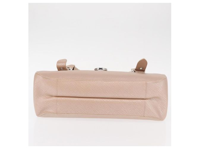 Sac à bandoulière Gancini en cuir rose argenté Salvatore Ferragamo Auth ka356 - vista 6