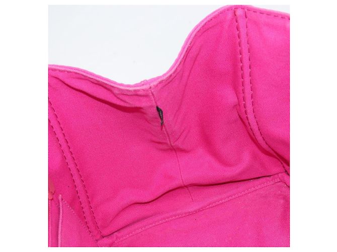PRADA Canapa MM Borsa a Mano in Tela Rosa Oro Auth yk19772 D'oro - vista 19