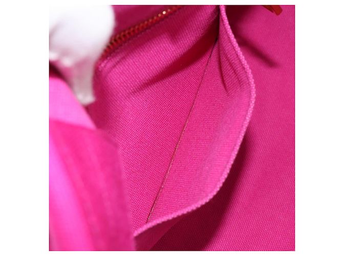 PRADA Canapa MM Borsa a Mano in Tela Rosa Oro Auth yk19772 D'oro - vista 22