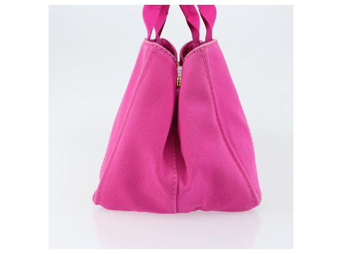 PRADA Canapa MM Borsa a Mano in Tela Rosa Oro Auth yk19772 D'oro - vista 4
