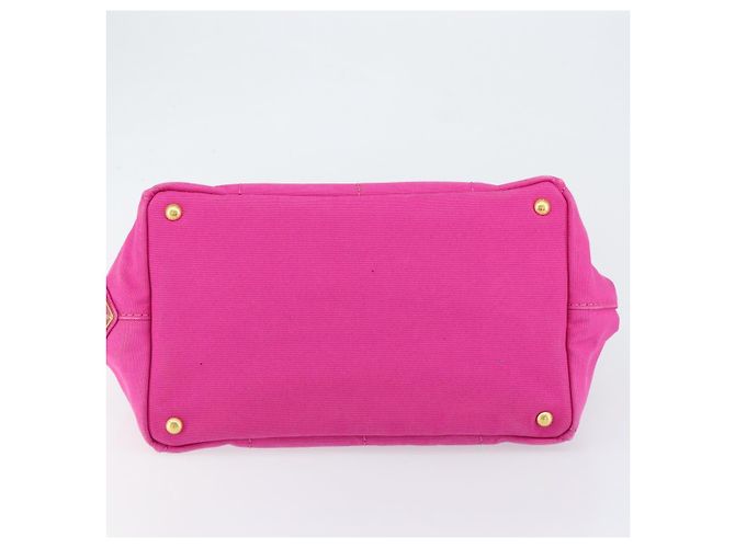 PRADA Canapa MM Borsa a Mano in Tela Rosa Oro Auth yk19772 D'oro - vista 5