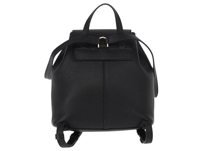 Zaino Gancini in pelle nera e oro Salvatore Ferragamo Auth 154075SM Nero D'oro - vista 2