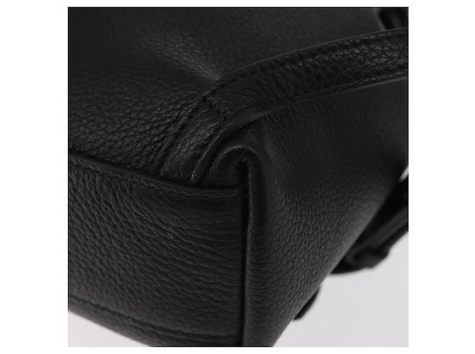 Zaino Gancini in pelle nera e oro Salvatore Ferragamo Auth 154075SM Nero D'oro - vista 20