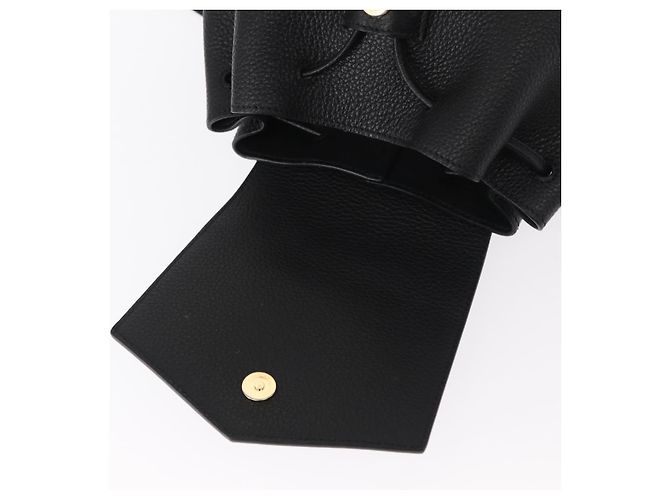 Zaino Gancini in pelle nera e oro Salvatore Ferragamo Auth 154075SM Nero D'oro - vista 24