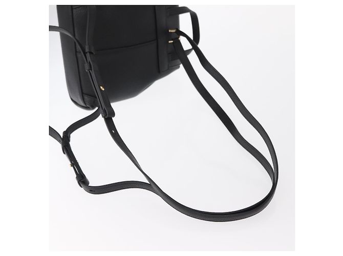 Zaino Gancini in pelle nera e oro Salvatore Ferragamo Auth 154075SM Nero D'oro - vista 9