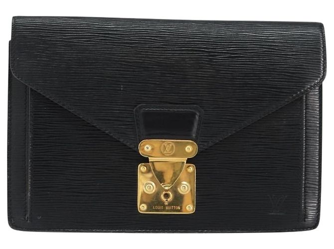 LOUIS VUITTON Epi Serie Dragonne Clutch Bag Nero M52612 LV Auth th6460 - vista 13