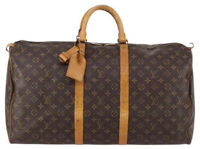LOUIS VUITTON Borsa Boston Monogram Keepall 55 M41424 LV Auth BA7894 Monogramma - vista 13