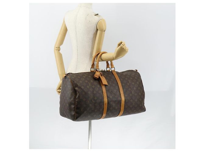 LOUIS VUITTON Borsa Boston Monogram Keepall 55 M41424 LV Auth BA7894 Monogramma - vista 22
