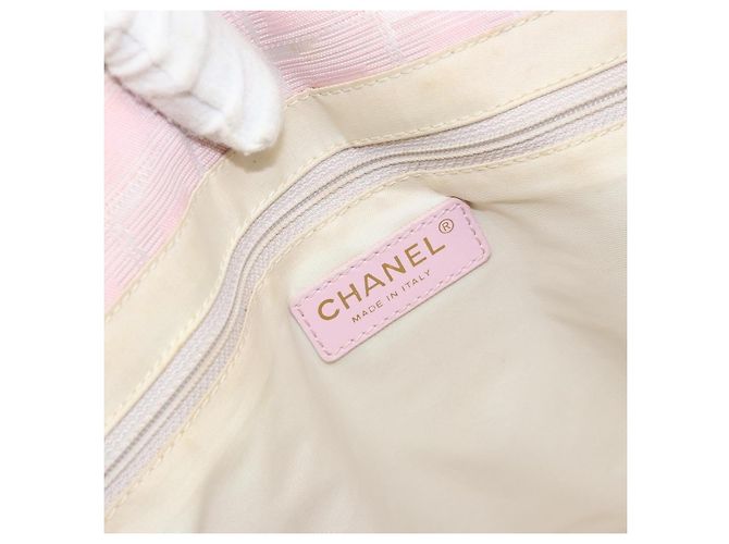 CHANEL Nuova Borsa Tote da Viaggio Nylon Rosa Oro CC Auth mr1511 D'oro - vista 15
